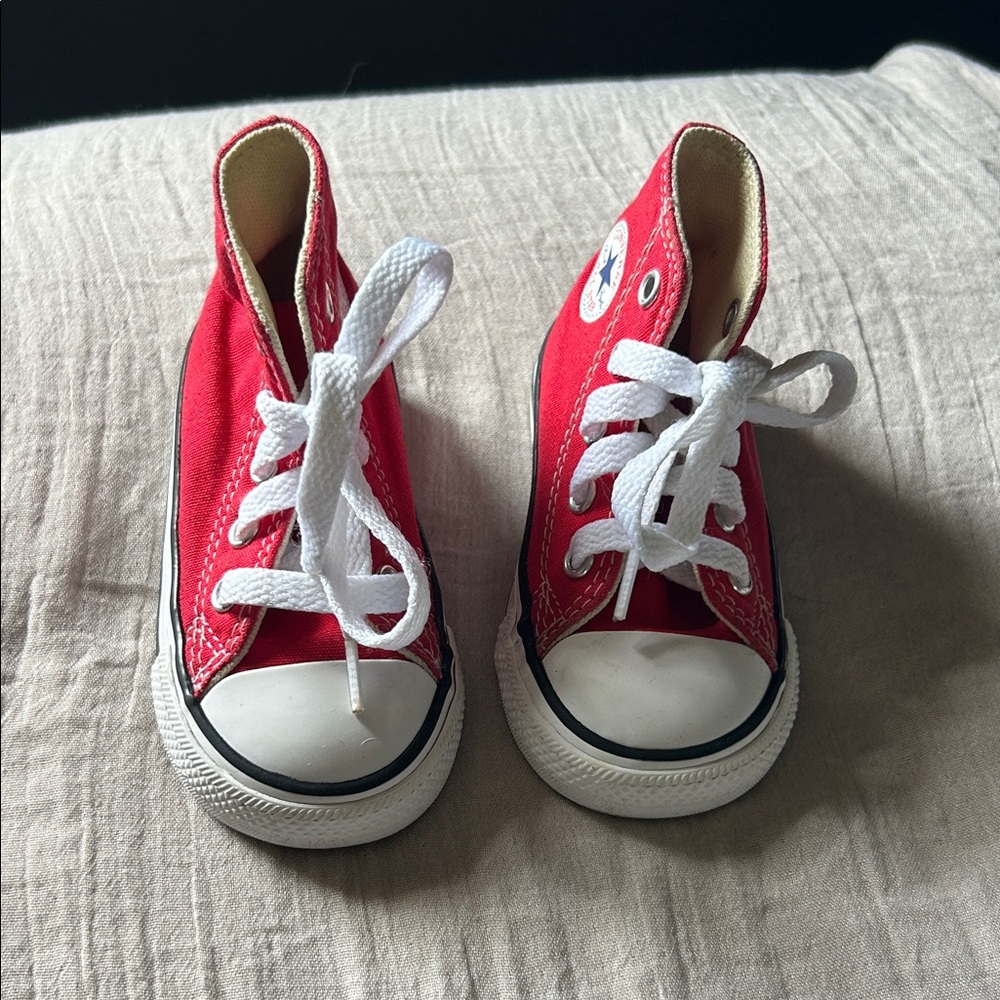 Converse Kids Red Canvas Sneakers